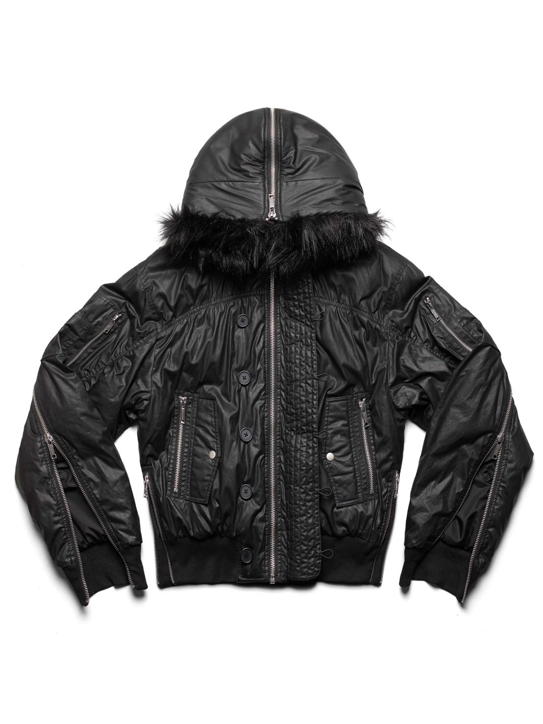 ジャケット・アウター RACER WORLDWIDE bomber far jacket M blk Black Fur Bomber – Racer Worldwide