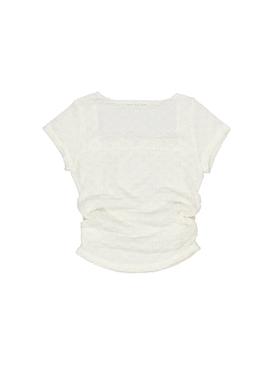 SETUP‐EXE】FRILL BOW CROP TOP / 【セットアップエグゼ】フリル