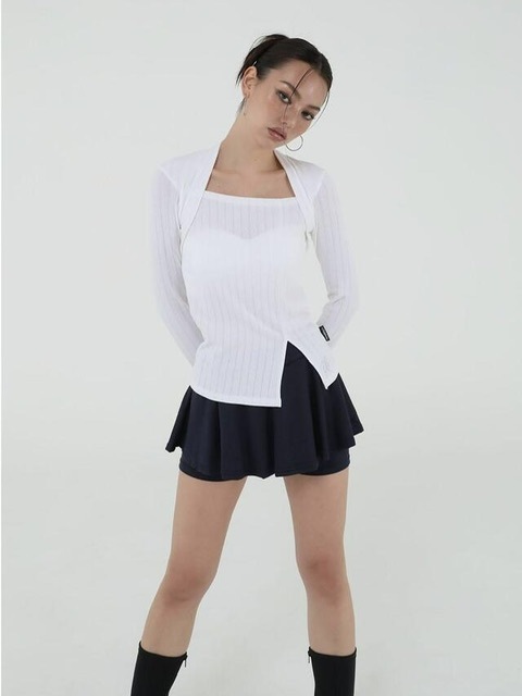 Uglyshadow】US BOLERO SLIT TOP / 【アグリーシャドウ】スリッド長袖