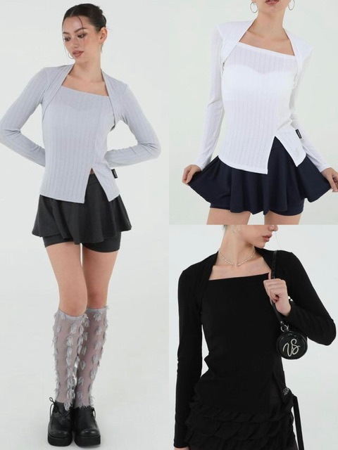 Uglyshadow】US BOLERO SLIT TOP / 【アグリーシャドウ】スリッド長袖