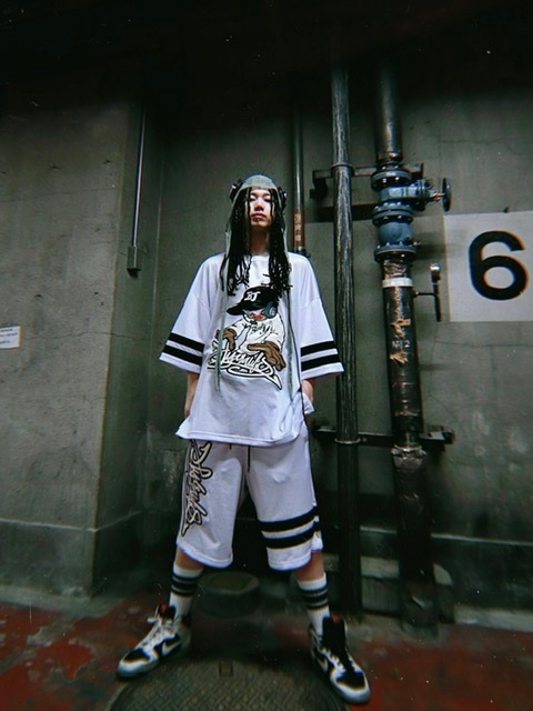 【XU×BLANKY JET】good bye hiphop MESH SHORTS