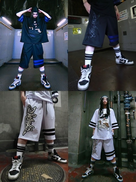 【XU×BLANKY JET】good bye hiphop MESH SHORTS