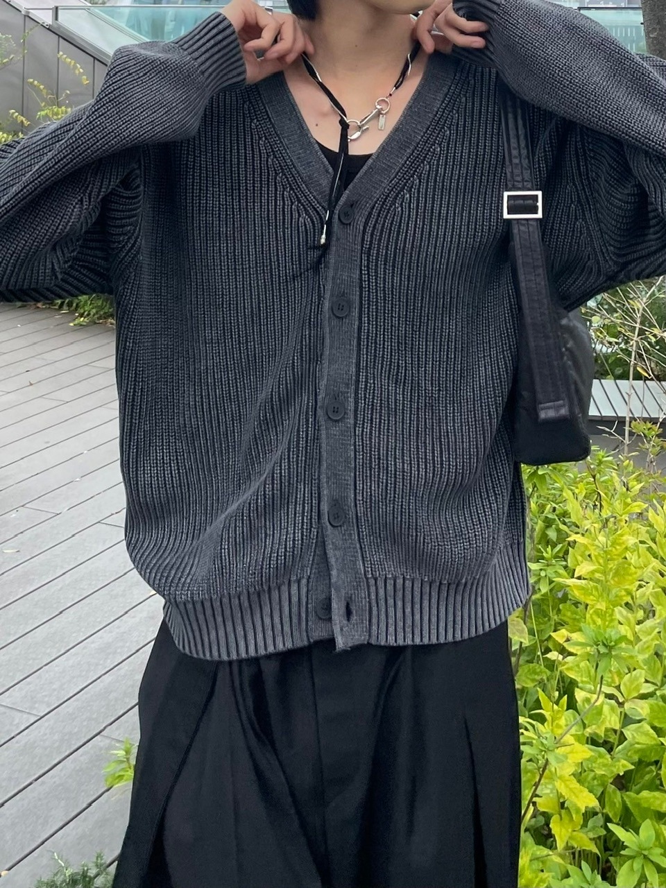 トップス Chikashitsu +dirty wash cotton cardigan 受注制【Chikashitsu +】dirty wash cotton cardigan (3color