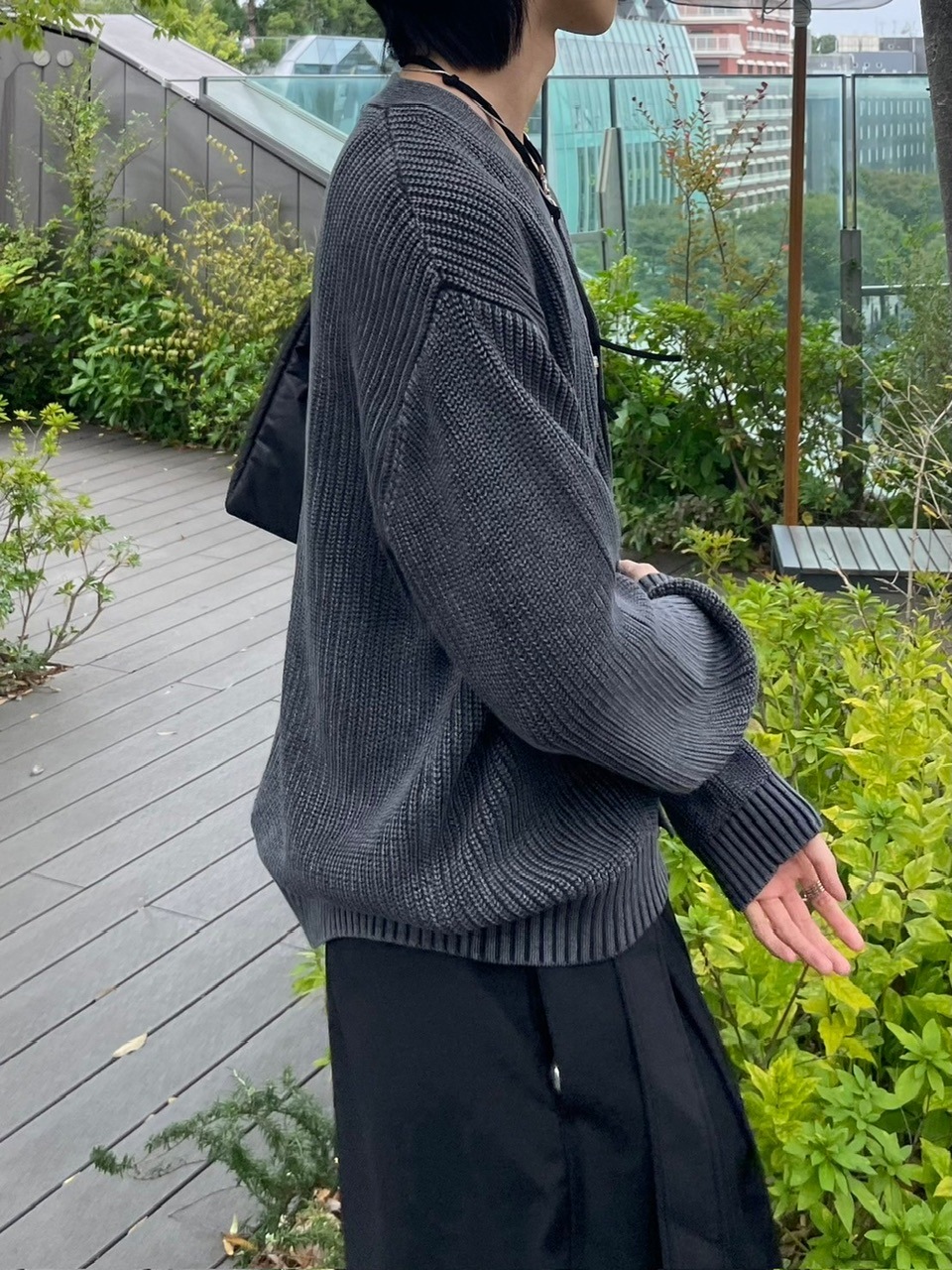 トップス Chikashitsu +dirty wash cotton cardigan 受注制【Chikashitsu +】dirty wash cotton cardigan (3color