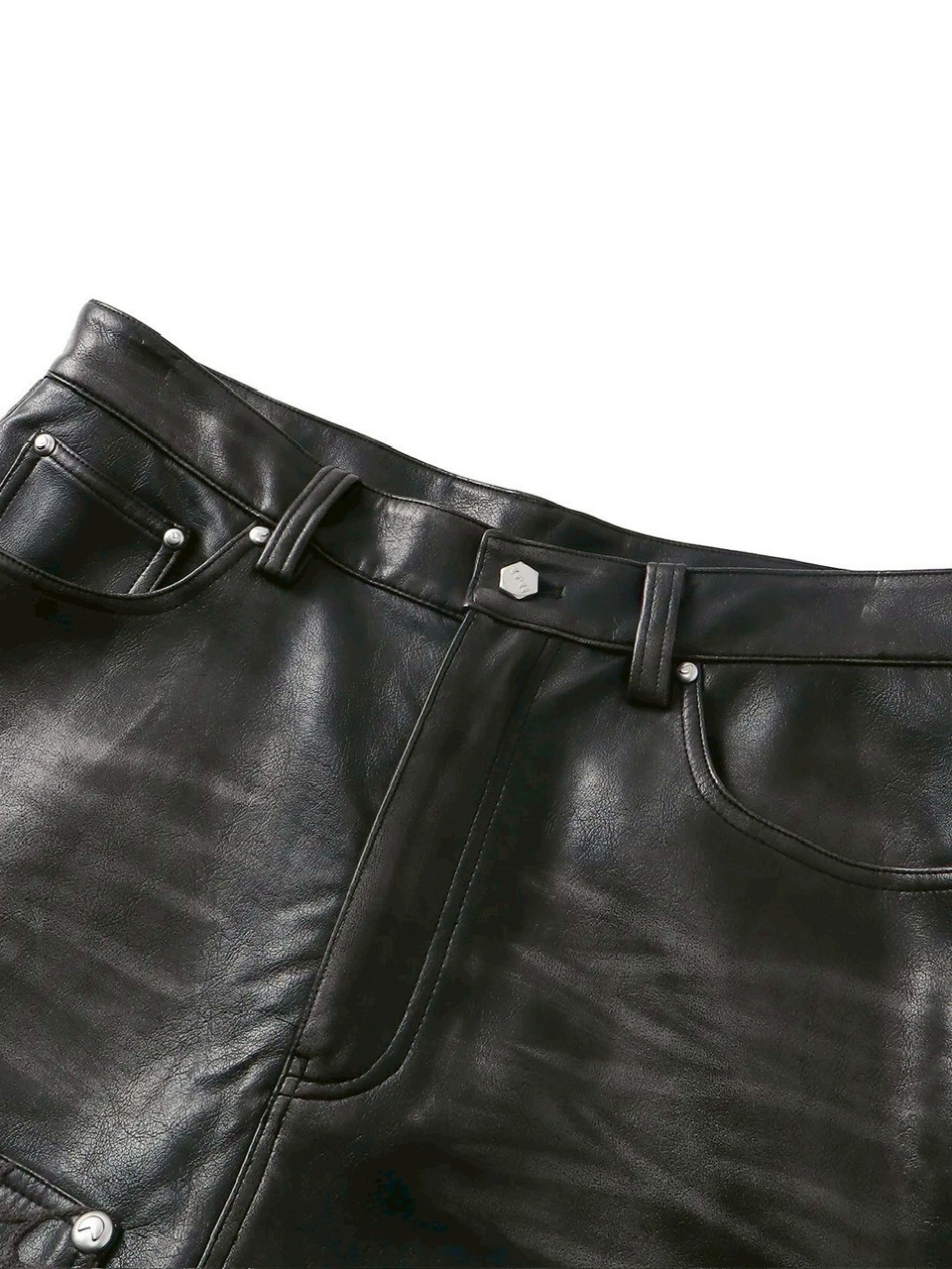 【The Boy Has No Patience】BLOOD MOON NIGHT SPIDER WEB LEATHER PANTS