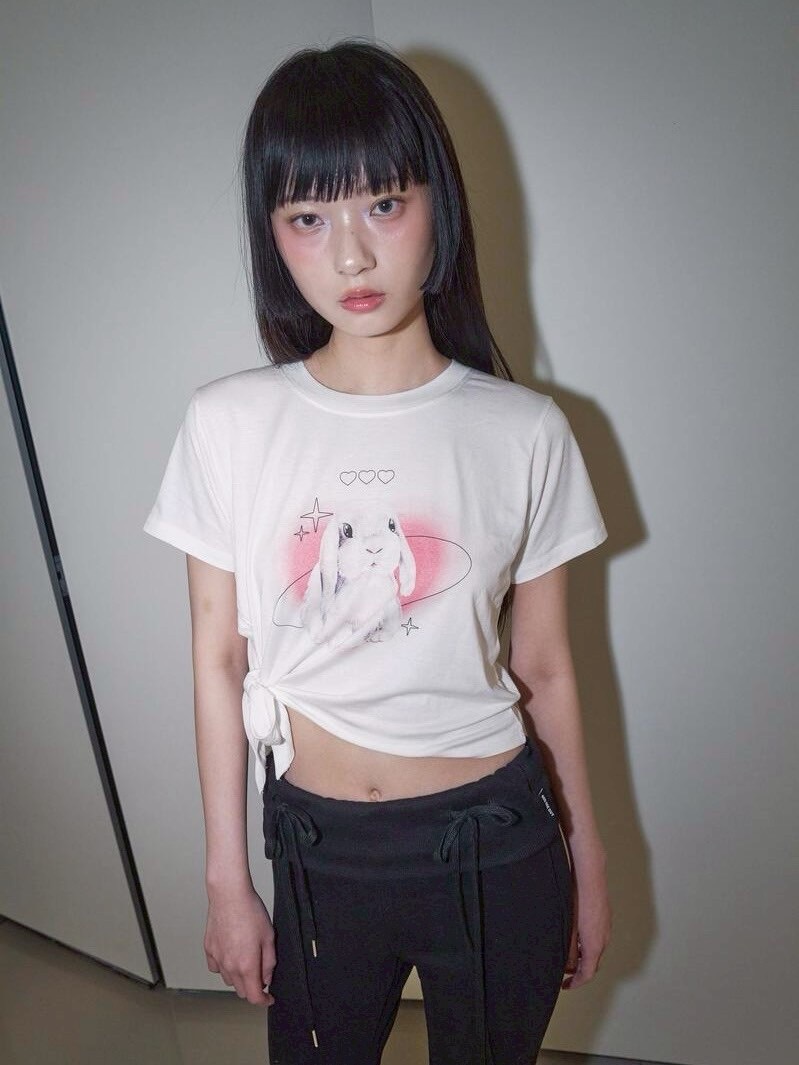 Tシャツ・カットソー ODDONEOUT COSMOS RABBIT TIE T-SHIRTS 4BUK446 ODDONEOUT】COSMOS RABBIT TIE T-SHIRTS | OUR BRAND,ODDONEOUT