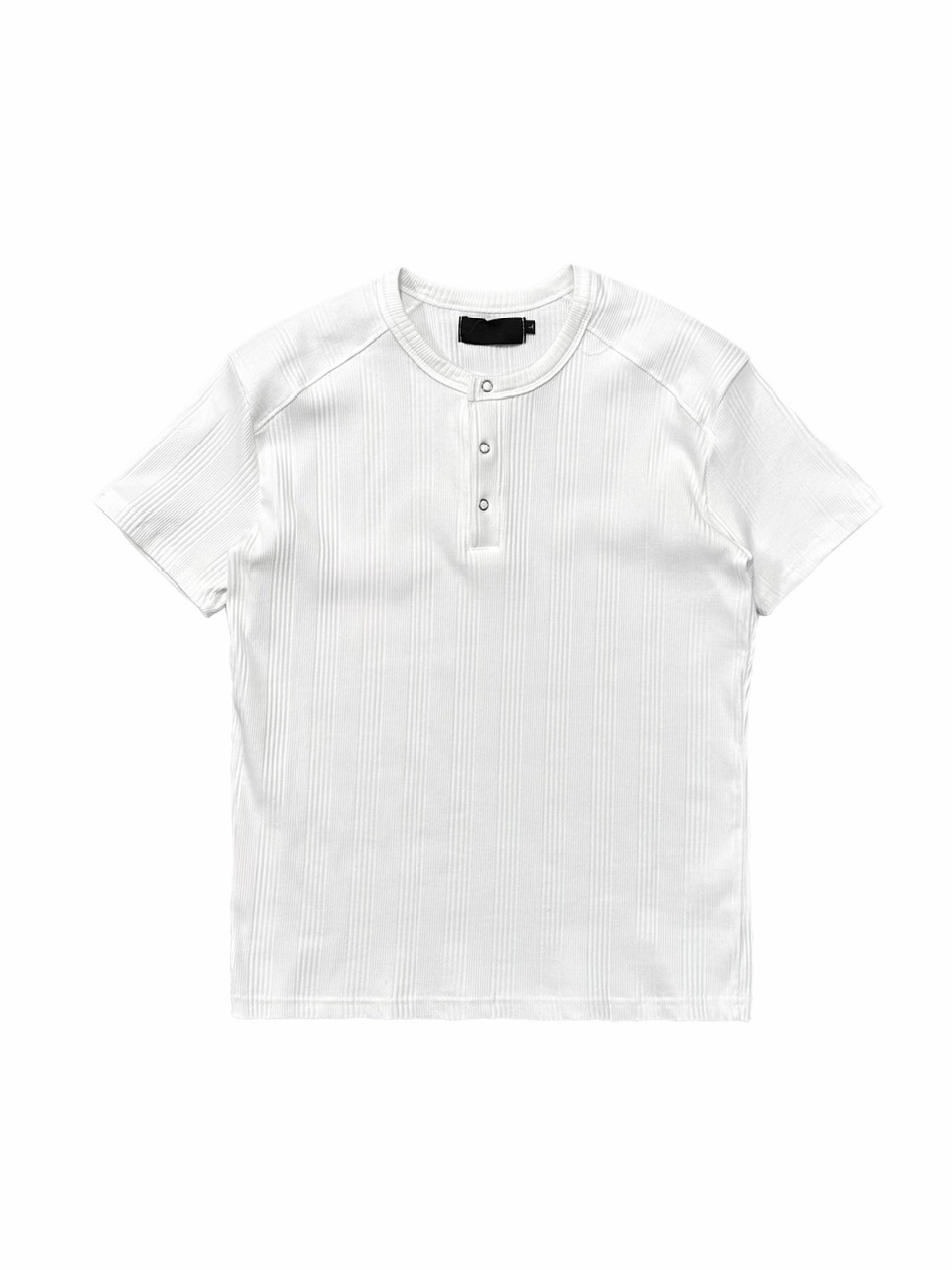 Chikashitsu +】henry neck half sleeve tee (3color