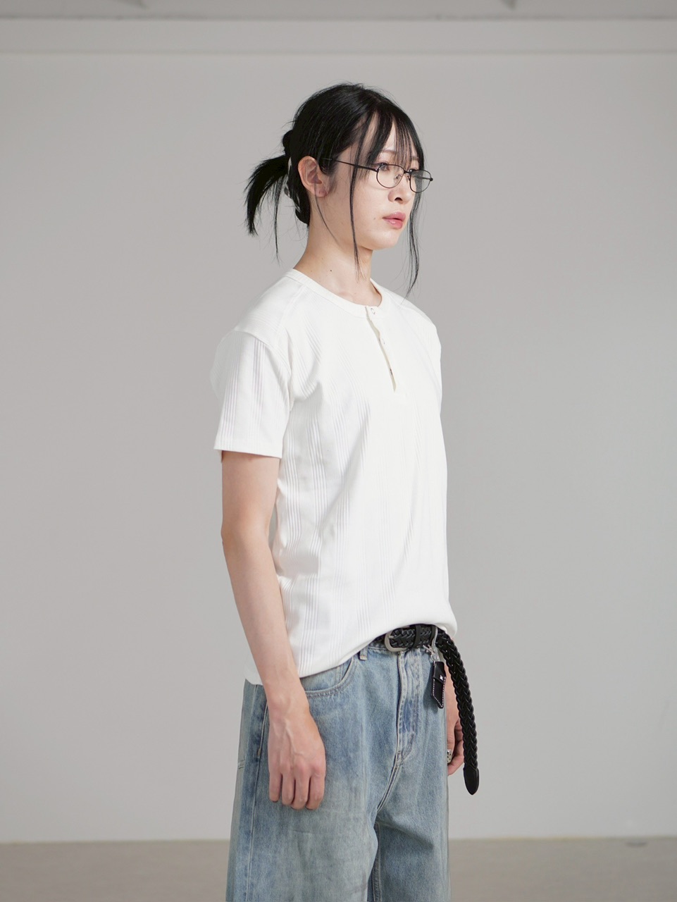 Ka na ta henry cut saw 長袖 サイズ1 ヘンリーネック 大阪店WEB限定【Chikashitsu +】layered henry neck long sleeve