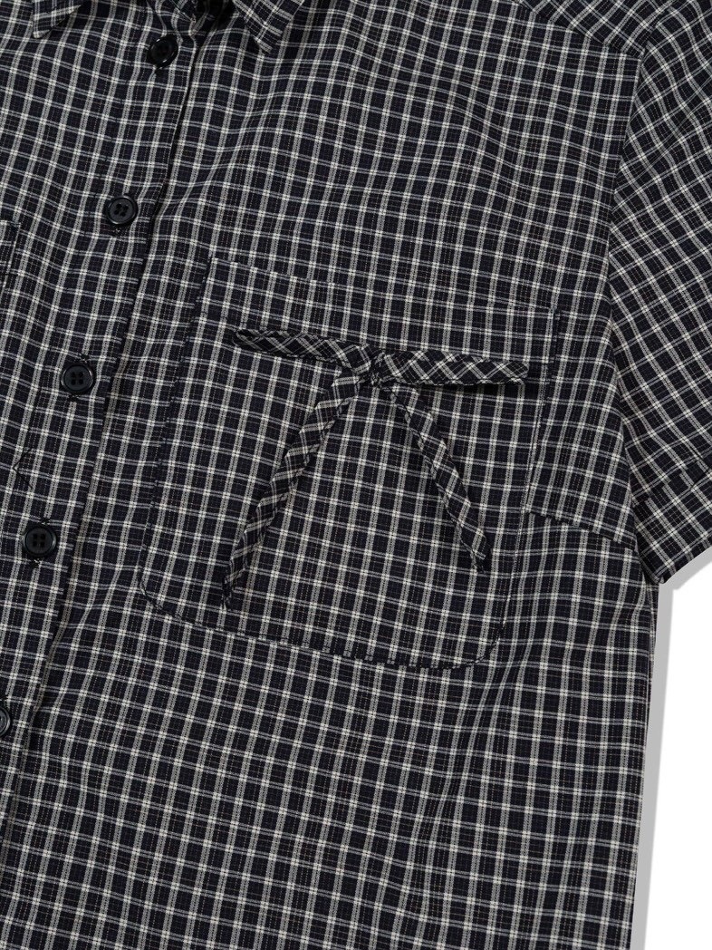 【Uglyshadow】CHECK RIBBON SHIRTS
