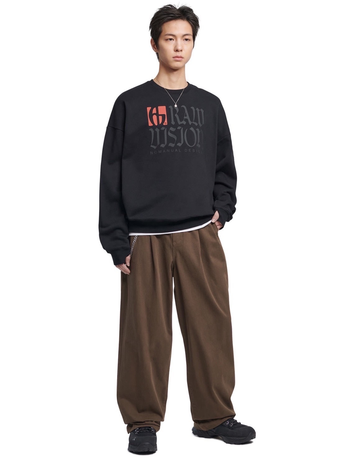 【NOMANUAL】R.V LOGO SWEATSHIRT