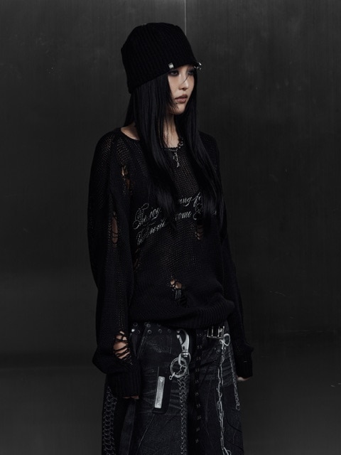 11/30 19:00 発売【Rosen Kreuz】LOOSE MESH KNIT | OUR BRAND,Rosen