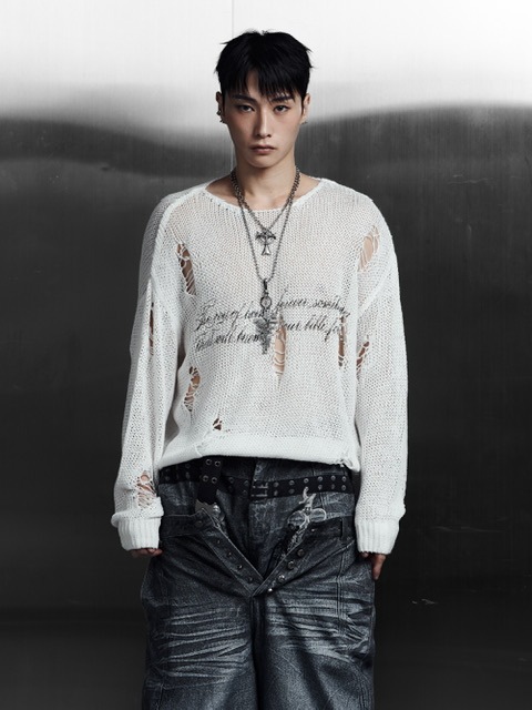 11/30 19:00 発売【Rosen Kreuz】LOOSE MESH KNIT | OUR BRAND,Rosen