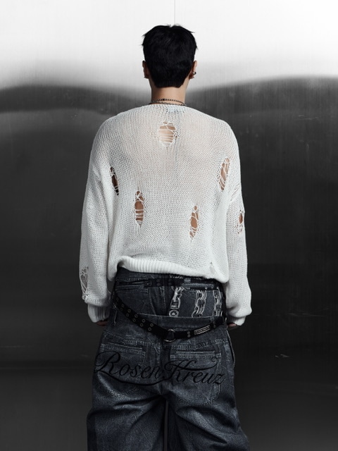 11/30 19:00 発売【Rosen Kreuz】LOOSE MESH KNIT | OUR BRAND,Rosen