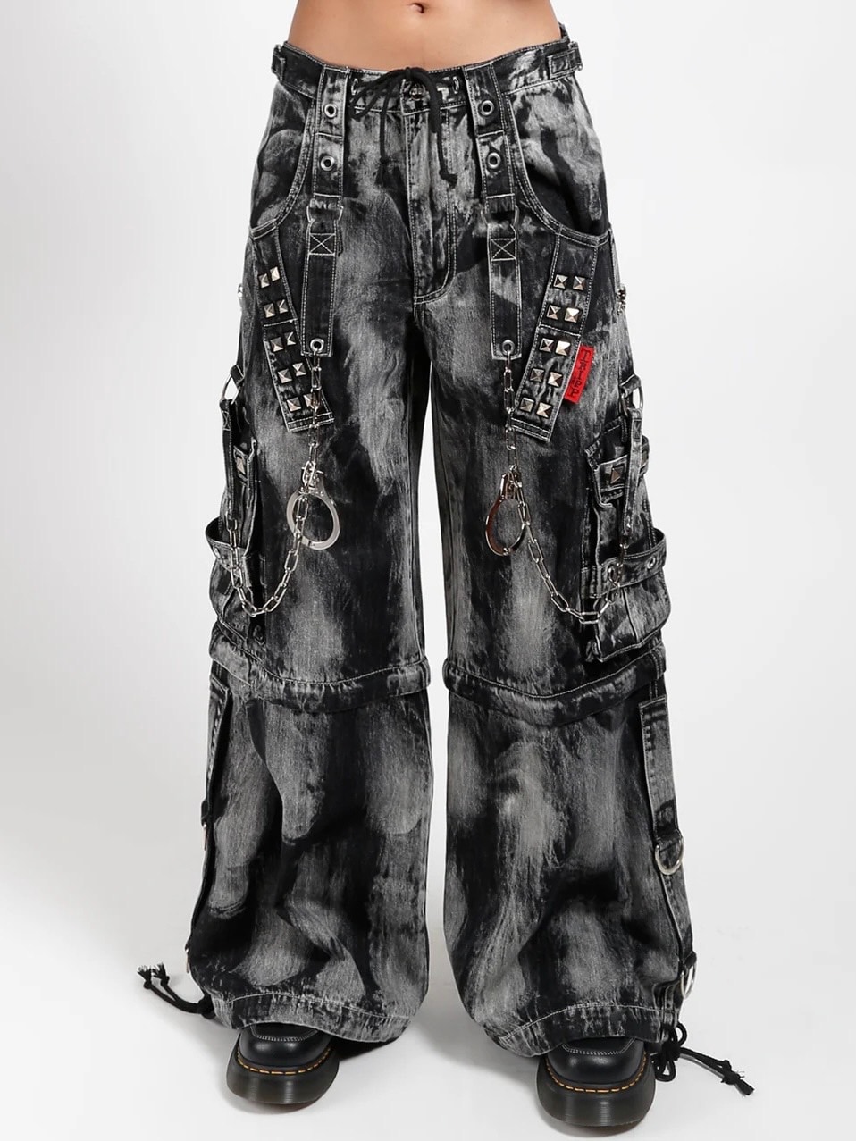【TRIPP nyc】LOCK UP DENIM PANT[JM7152M] / 【トリップ ニューヨーク 】ボンテージストラップタイダイウォッシュワイドデニムパンツ