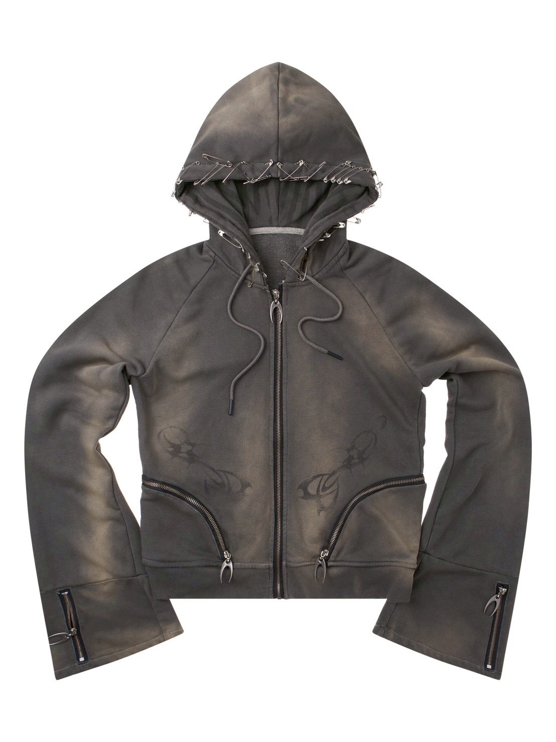 12/8 21:00 発売【Cozy world Wide】Cozy waxed brown zip up hoodie