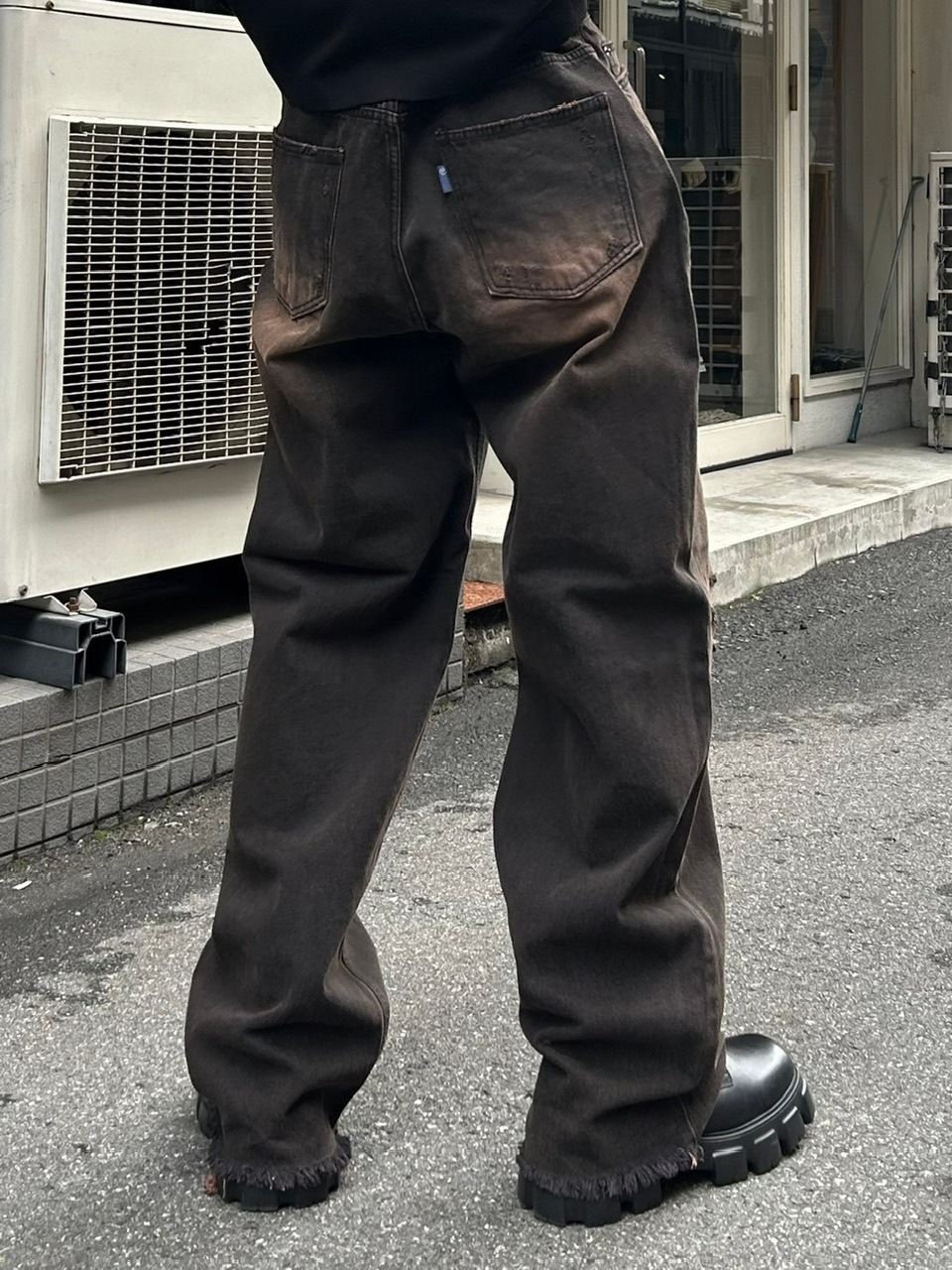 大阪店WEB限定受注制【Chikashitsu +】vintage like denim pants