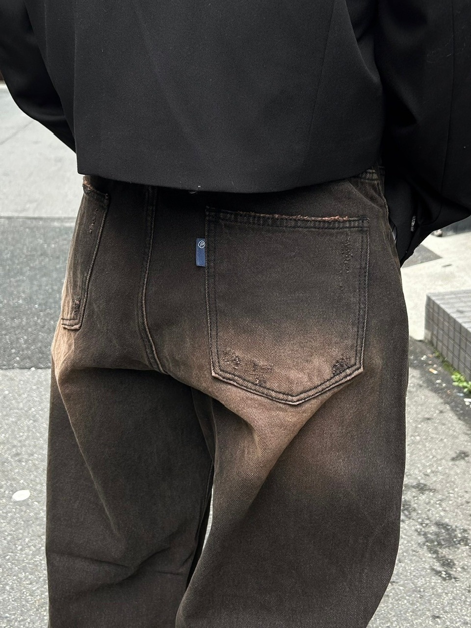 大阪店WEB限定受注制【Chikashitsu +】vintage like denim pants