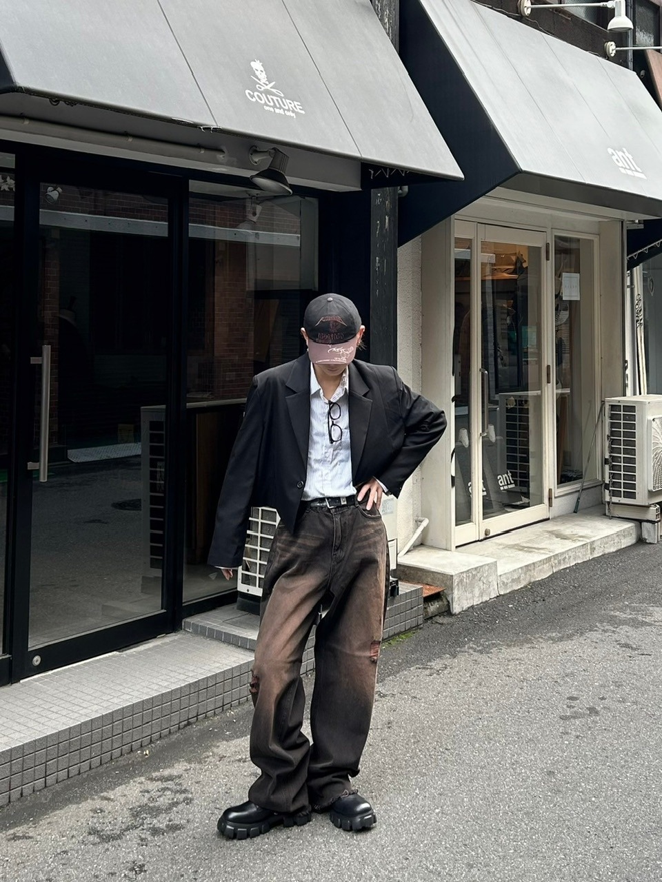 大阪店WEB限定受注制【Chikashitsu +】vintage like denim pants