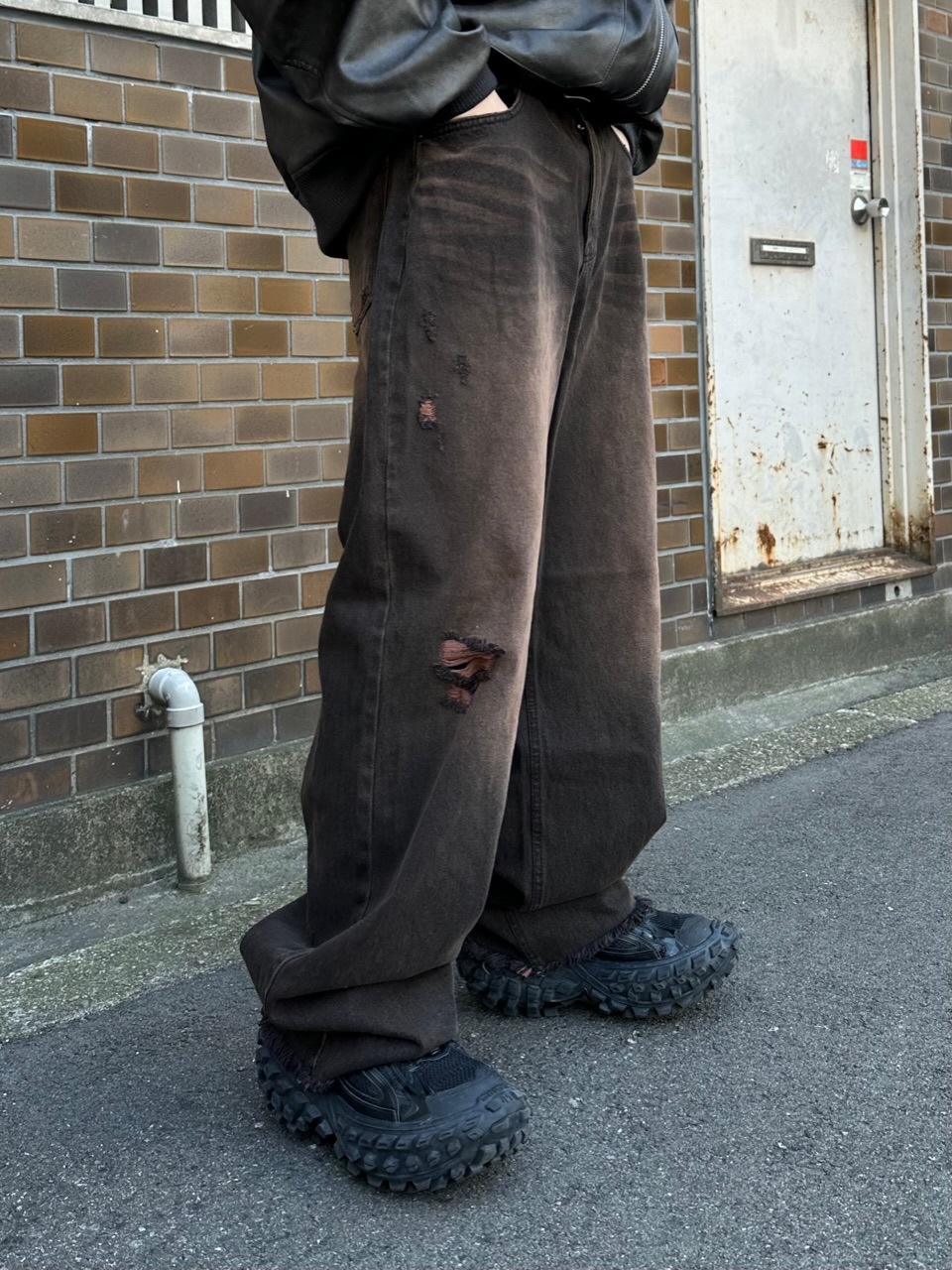 大阪店WEB限定受注制【Chikashitsu +】vintage like denim pants