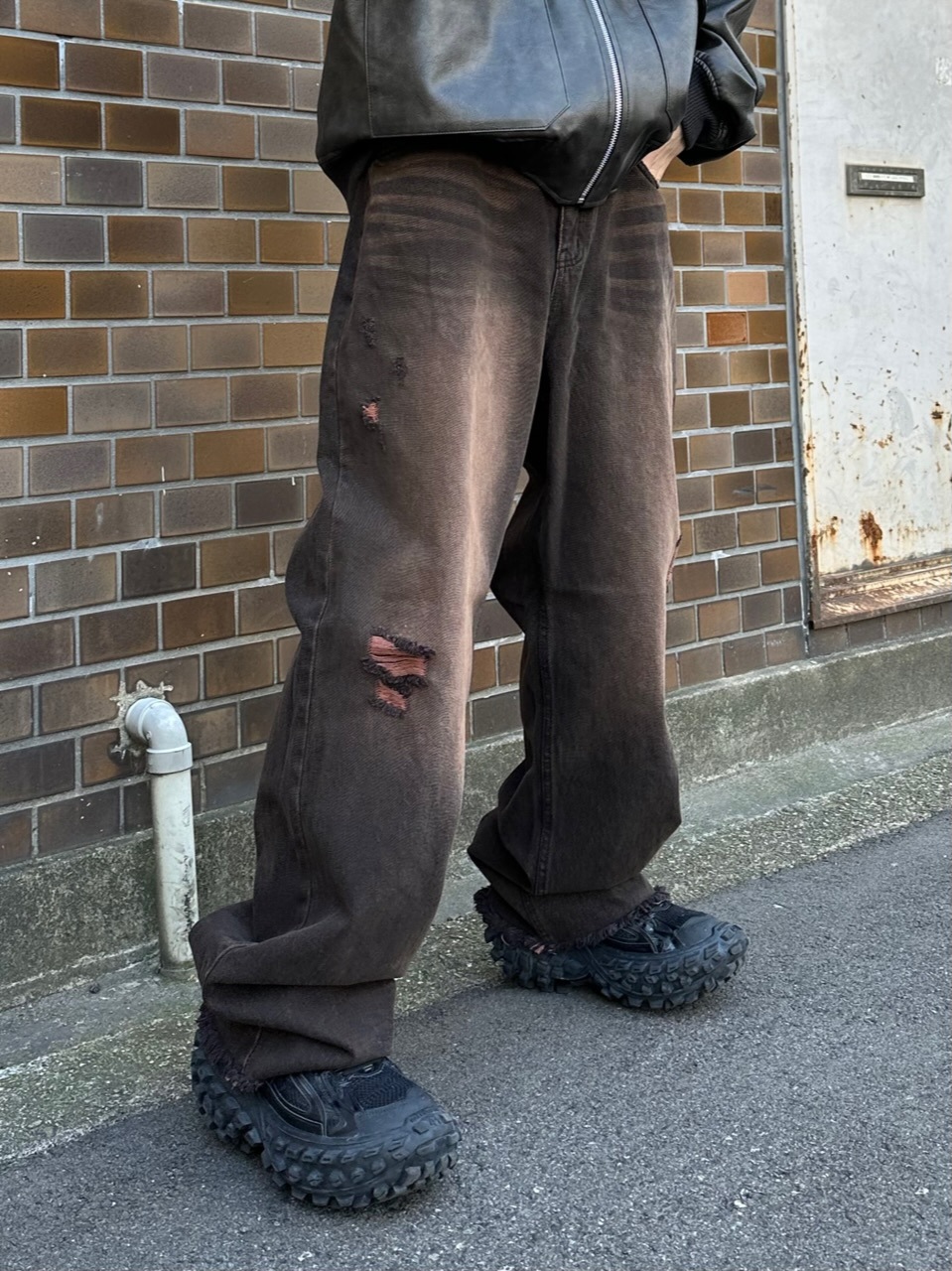 大阪店WEB限定受注制【Chikashitsu +】vintage like denim pants