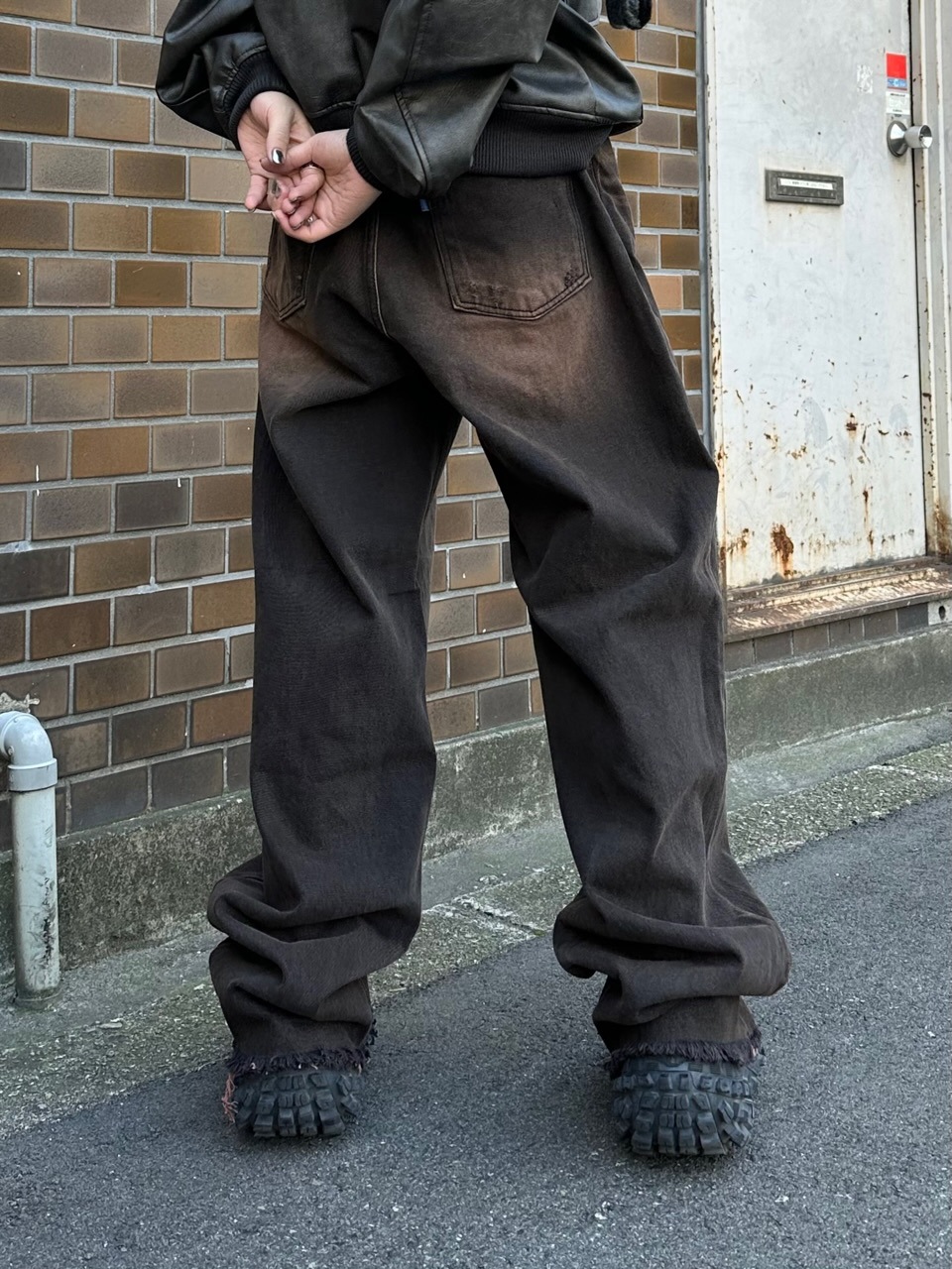 大阪店WEB限定受注制【Chikashitsu +】vintage like denim pants