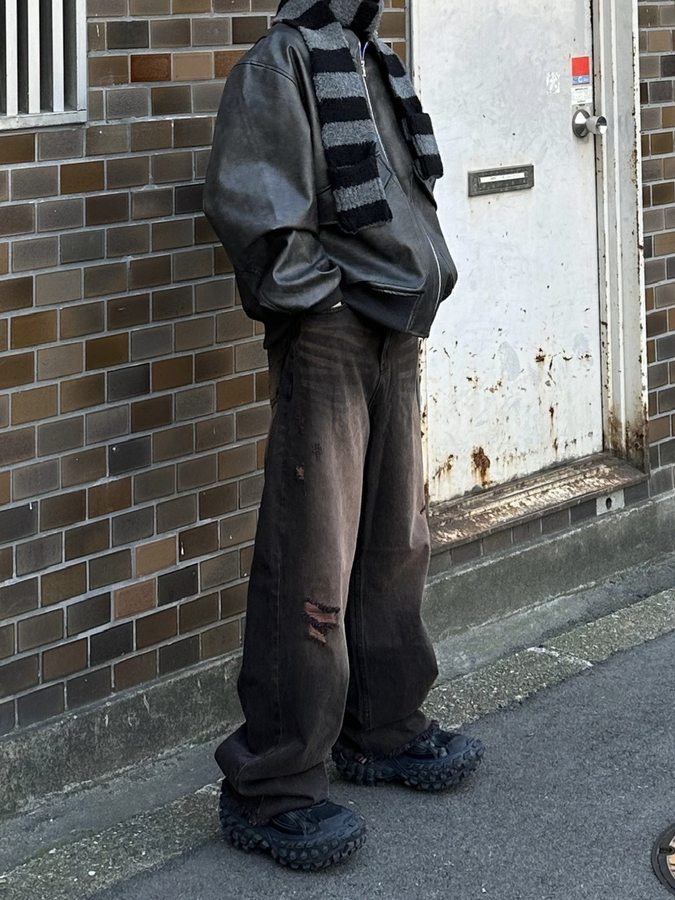 大阪店WEB限定受注制【Chikashitsu +】vintage like denim pants