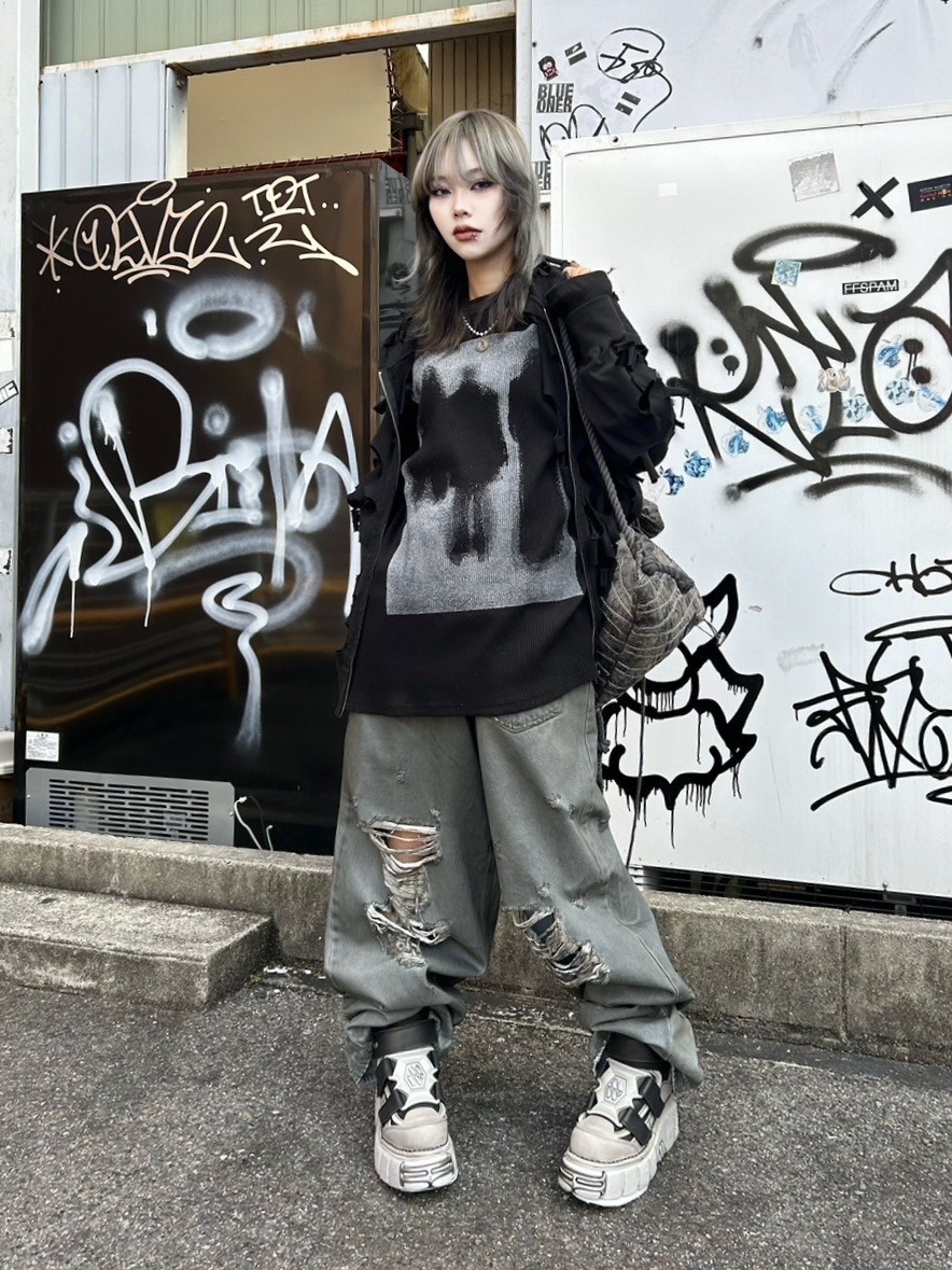 受注制【Never mind the XU】blurred vision thermal knit (2color