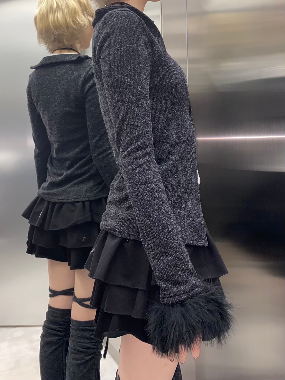 受注制【nmtc +】fur borero cardigan (2color)