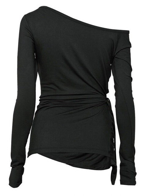 【FLAREUP】Handmade Twisted One-Shoulder Long Sleeve / 【フレアアップ】ハンドメイドツイストワンショルダー長袖Ｔシャツ