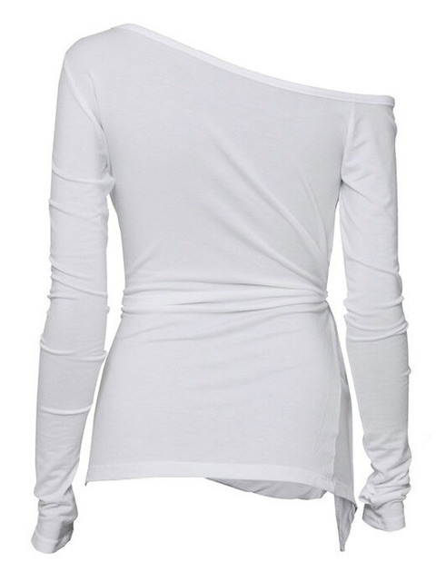 【FLAREUP】Handmade Twisted One-Shoulder Long Sleeve / 【フレアアップ】ハンドメイドツイストワンショルダー長袖Ｔシャツ