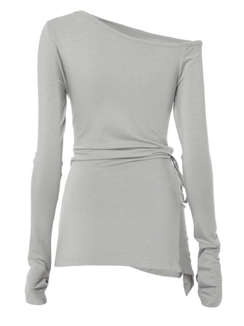 【FLAREUP】Handmade Twisted One-Shoulder Long Sleeve / 【フレアアップ】ハンドメイドツイストワンショルダー長袖Ｔシャツ