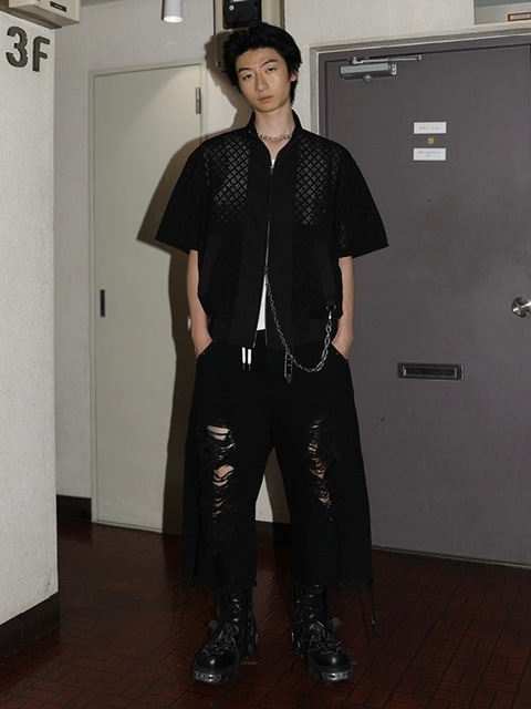 ★ESCSTUDIO★washing pocket denim culotte pants(black)★人気 ESC STUDIO】damage washing culotte pants | OUR BRAND,ESC