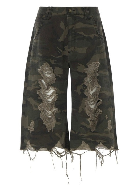 ★ESCSTUDIO★damage washing culotte pants (camo)★正規品 ESC STUDIO】damage washing culotte pants | OUR BRAND,ESC