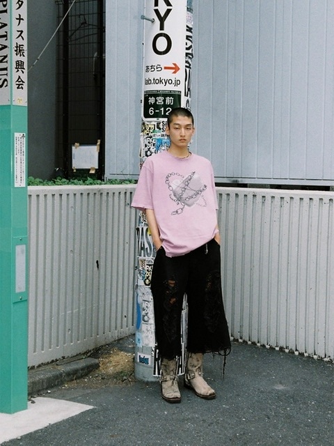 ★ESCSTUDIO★damage washing culotte pants (camo)★正規品 ☆ESCSTUDIO☆damage washing culotte pants (camo)☆正規品