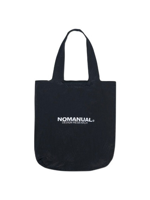 【NOMANUAL】PACKABLE NYLON ECO BAG / 【ノーマニュアル】パッカブルナイロンロゴプリントエコバッグトートバッグ