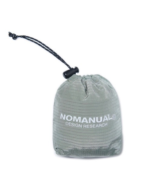 【NOMANUAL】PACKABLE NYLON ECO BAG / 【ノーマニュアル】パッカブルナイロンロゴプリントエコバッグトートバッグ