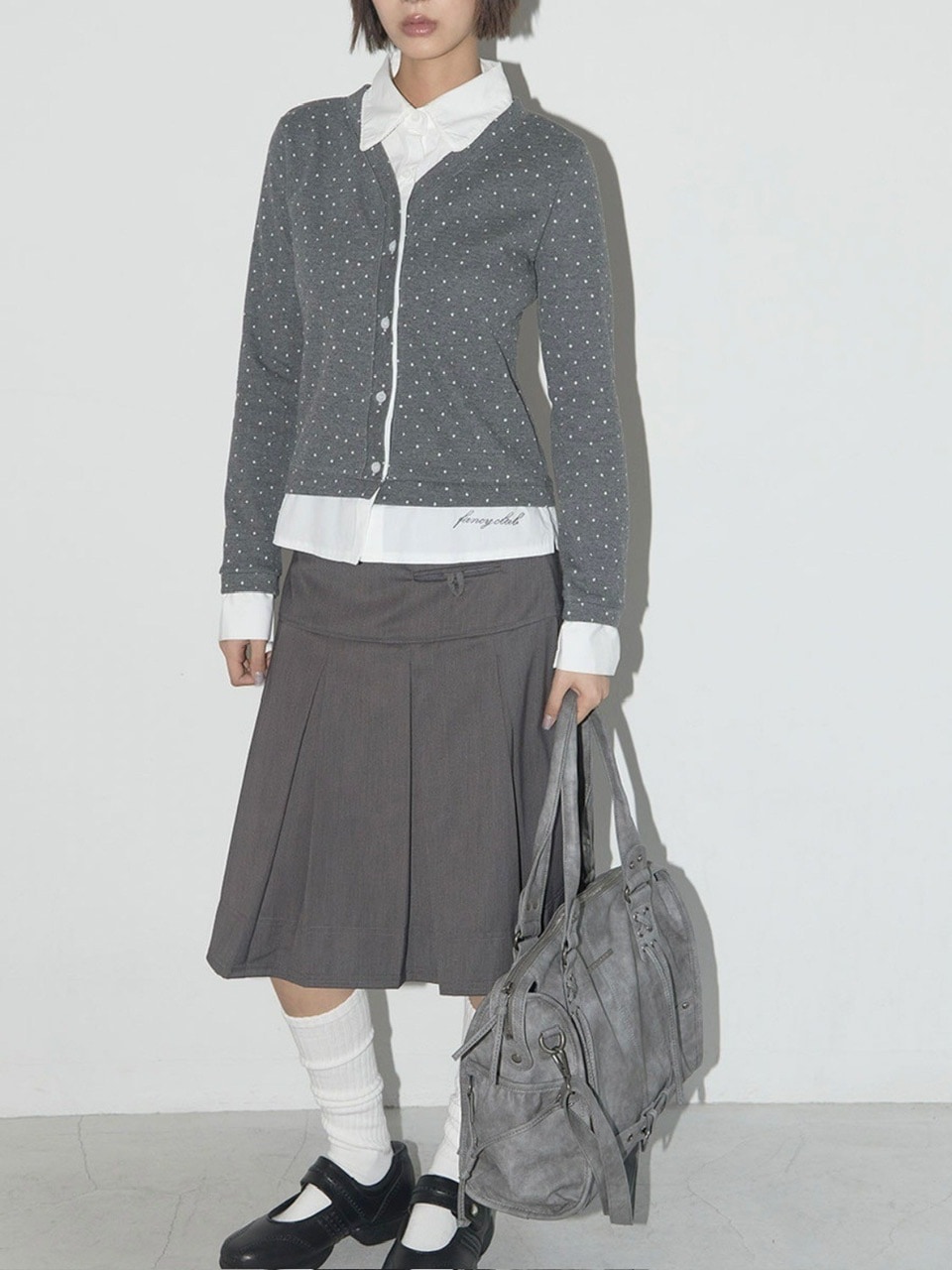 ☆FANCY CLUB☆FORMAL BUTTON PLEATS MIDI SKIRT FANCY CLUB】FORMAL BUTTON PLEATS MIDI SKIRT | OUR BRAND