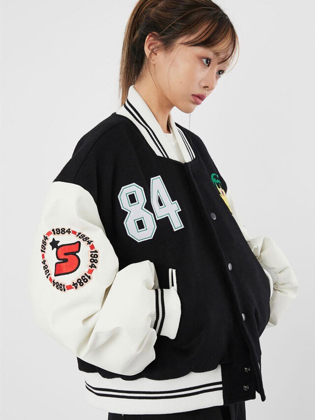 SUNDAY OFF CLUB】1984 Short varsity jacket | OUR BRAND