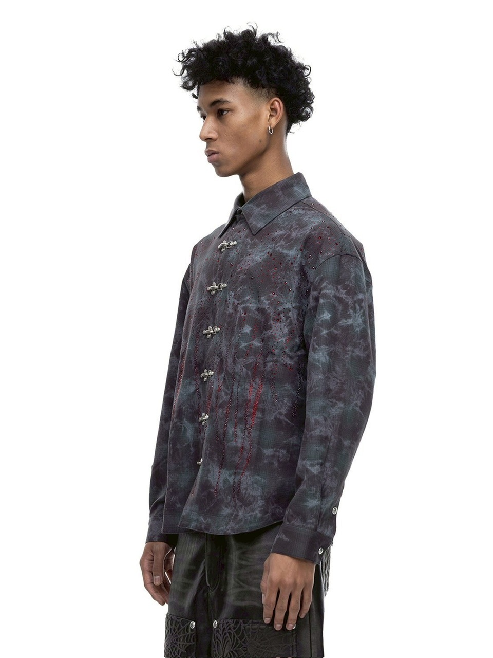 【The Boy Has No Patience】T-SHIRT The Boy Has No Patience】PRINTED BONE WITH SWORD L/S TEE