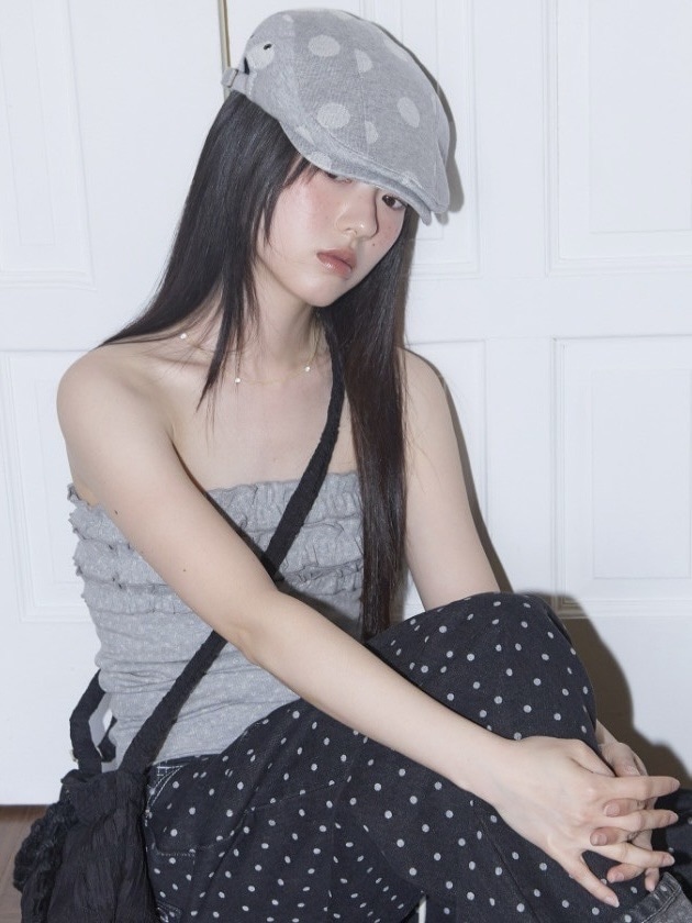 FANCY CLUB】Angel Dot Hunting Cap / 【ファンシークラブ】エンジェル