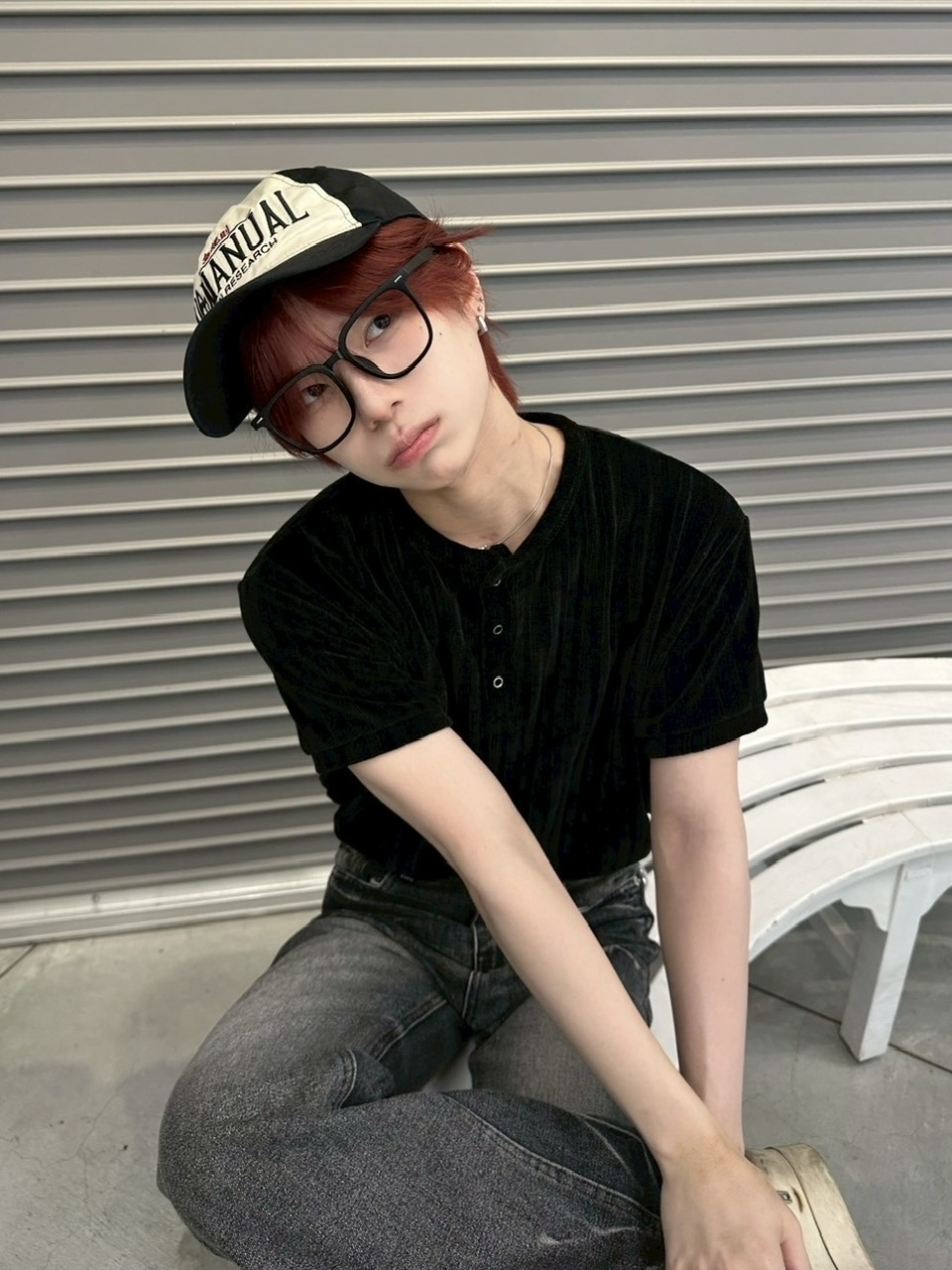 LUV CODE】henry neck half sleeve velours top (4color) | OUR