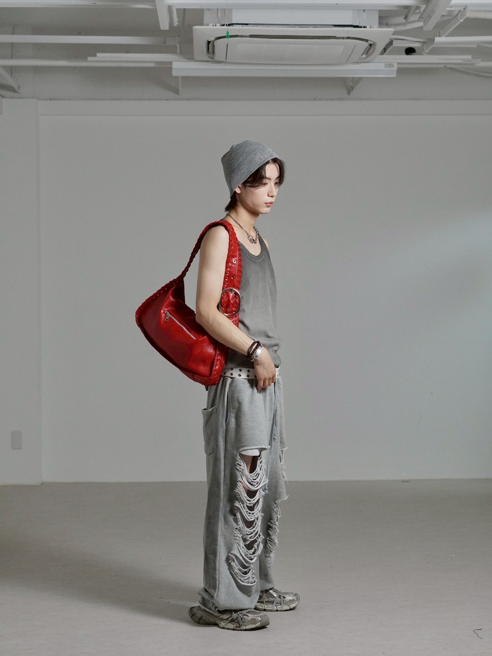 受注制【Chikashitsu +】dirty wash sleeveless / 【チカシツプラス】ダーティウォッシュタンクトップ (2color)