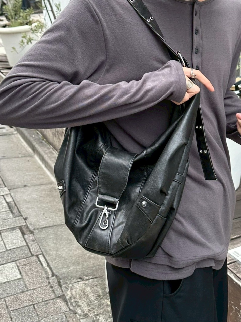 大阪店WEB限定受注制【Chikashitsu +】vintage eyelet shoulder bag