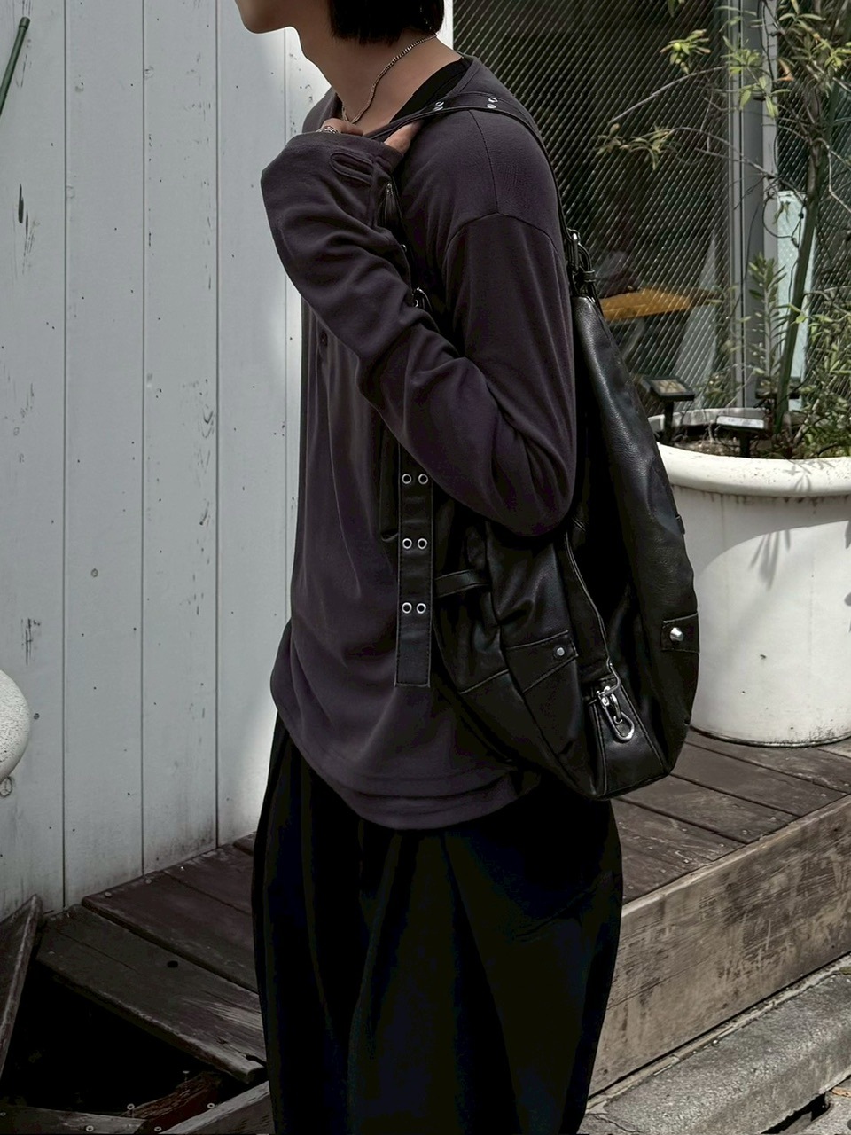 大阪店WEB限定受注制【Chikashitsu +】vintage eyelet shoulder bag