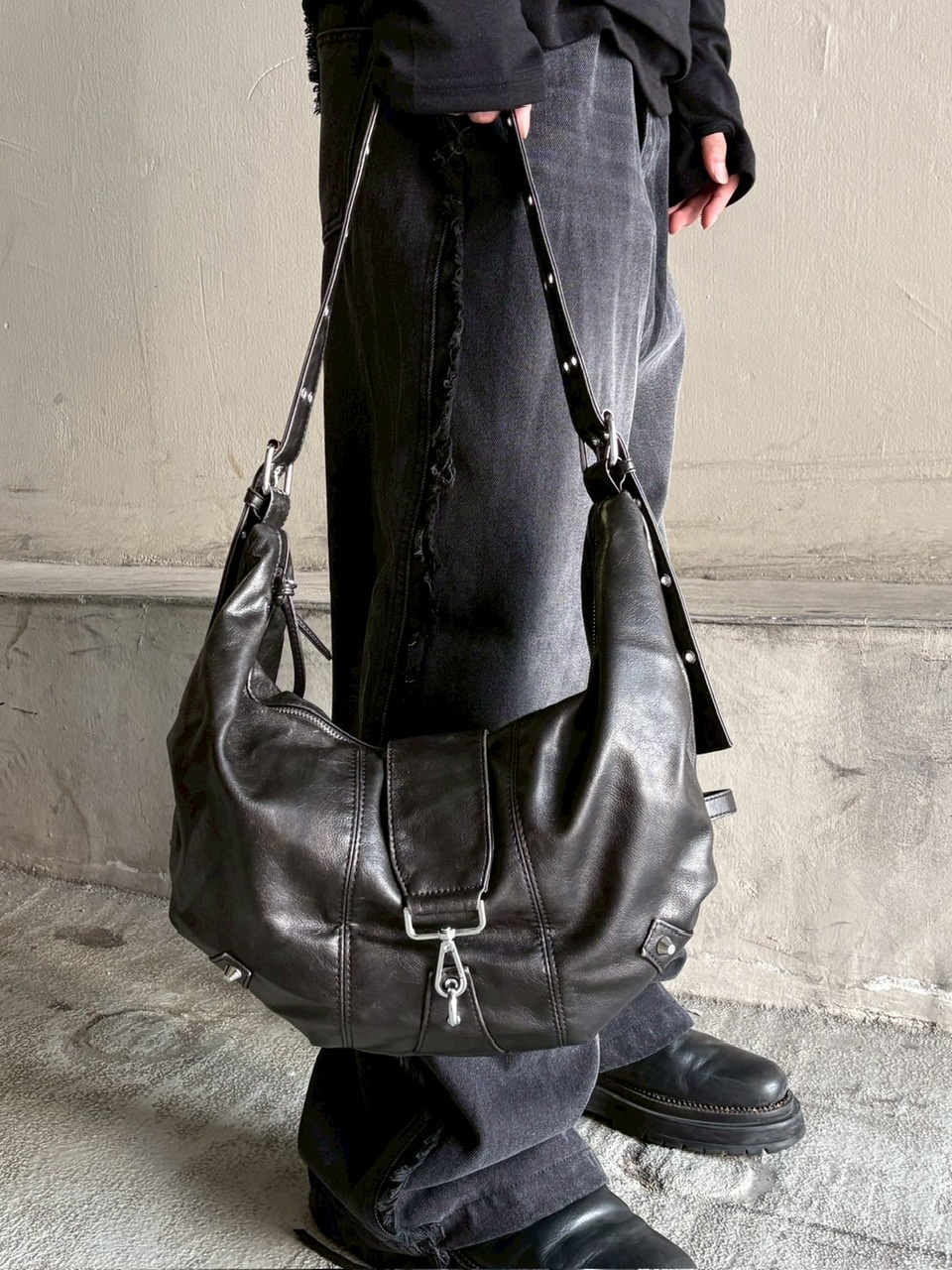 大阪店WEB限定受注制【Chikashitsu +】vintage eyelet shoulder bag