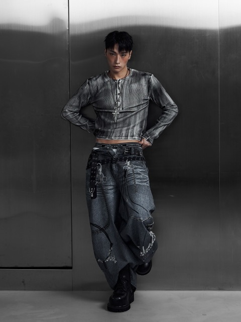 Rosen Kreuz】TIGHT RIB LONG SLEEVE | OUR BRAND,Rosen Kreuz