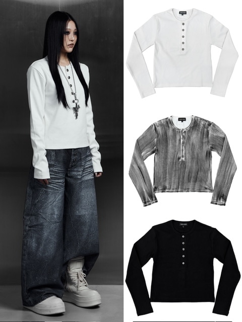 Rosen Kreuz】TIGHT RIB LONG SLEEVE | OUR BRAND,Rosen Kreuz