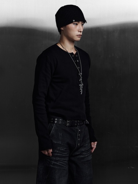 Rosen Kreuz】TIGHT RIB LONG SLEEVE | OUR BRAND,Rosen Kreuz