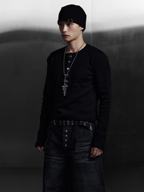 Rosen Kreuz】TIGHT RIB LONG SLEEVE | OUR BRAND,Rosen Kreuz