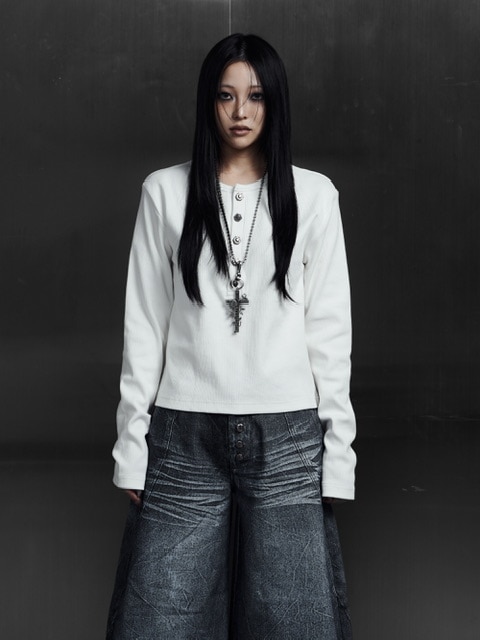 限定先行予約【Rosen Kreuz】TIGHT RIB LONG SLEEVE | OUR BRAND,Rosen